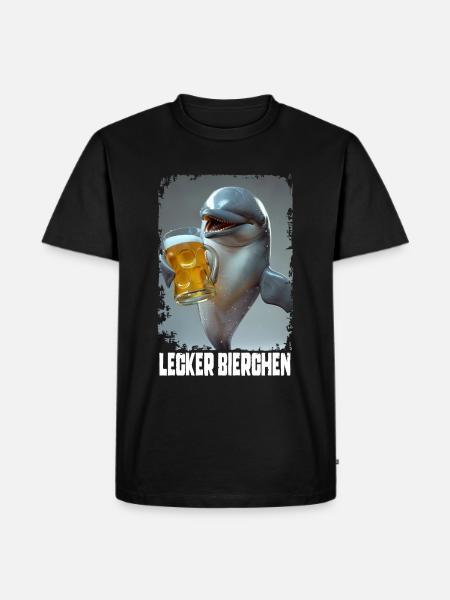 Delicious Beer Dolphin - Men's Premium Organic T-Shirt - black