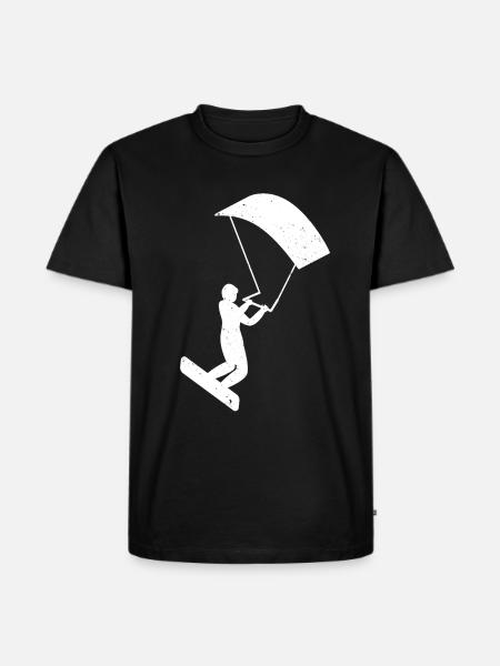 Kitesurfing - Männer Premium Bio T-Shirt - Schwarz