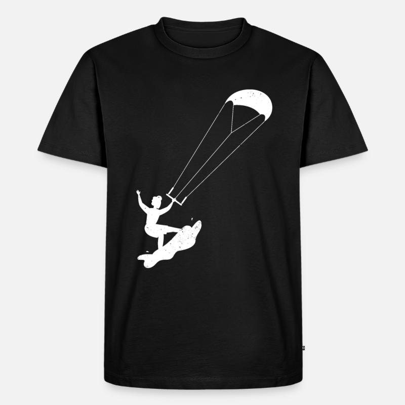 Kitesurfing - Männer Premium Bio T-Shirt - Schwarz