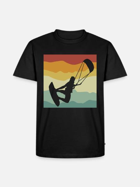 Kitesurfing - Männer Premium Bio T-Shirt - Schwarz