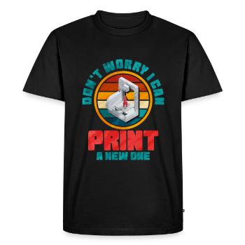 Impression 3D - T-shirt Premium bio Homme - noir - Devant - Nico (187cm)