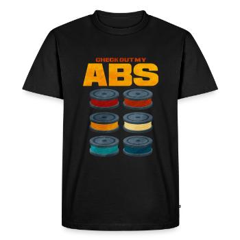 Impression 3D - T-shirt Premium bio Homme - noir - Devant - Nico (187cm)