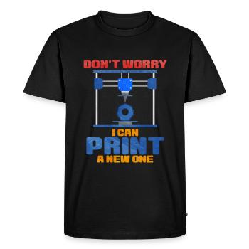 Impression 3D - T-shirt Premium bio Homme - noir - Devant - Nico (187cm)