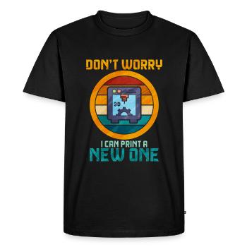 Impression 3D - T-shirt Premium bio Homme - noir - Devant - Nico (187cm)