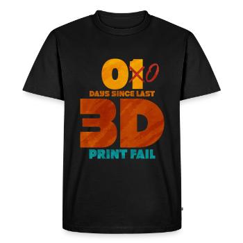 Impression 3D - T-shirt Premium bio Homme - noir - Devant - Nico (187cm)