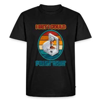 Impression 3D - T-shirt Premium bio Homme - noir - Devant - Nico (187cm)