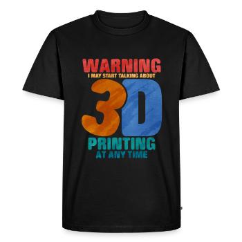 Impression 3D - T-shirt Premium bio Homme - noir - Devant - Nico (187cm)