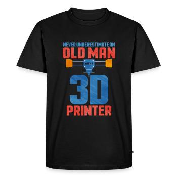 Impression 3D - T-shirt Premium bio Homme - noir - Devant - Nico (187cm)