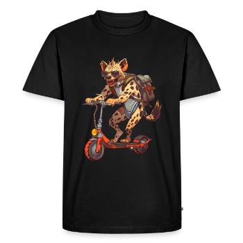 Rouleau Hyène - T-shirt Premium bio Homme - noir - Devant - Nico (187cm)
