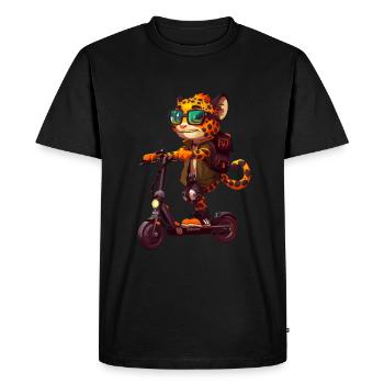 Rouleau Ocelot - T-shirt Premium bio Homme - noir - Devant - Nico (187cm)