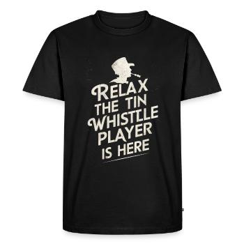 Sifflet en étain - T-shirt Premium bio Homme - noir - Devant - Nico (187cm)