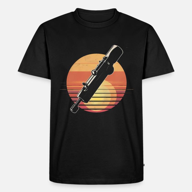 Tin Whistle - Männer Premium Bio T-Shirt - Schwarz