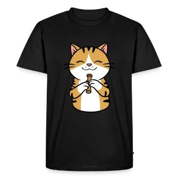 Sifflet en étain - T-shirt Premium bio Homme - noir - Devant - Nico (187cm)