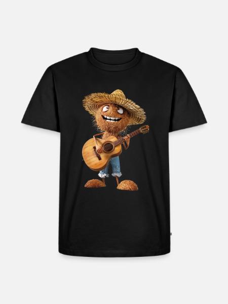 Coconut Guitar - Men's Premium Organic T-Shirt - black