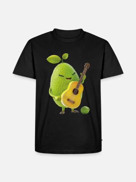 Lime Guitar - Men's Premium Organic T-Shirt - black