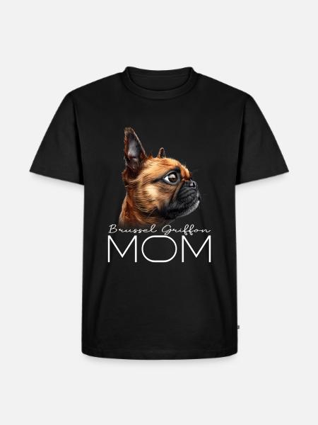 Brussels Griffon Mom - Men's Premium Organic T-Shirt - black