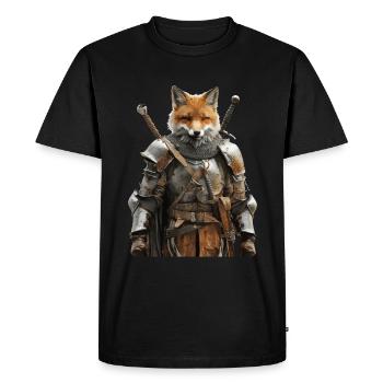 Fox Knight Moyen Âge - T-shirt Premium bio Homme - noir - Devant - Nico (187cm)
