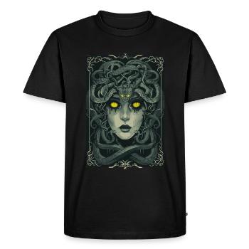 Tarot Méduse - T-shirt Premium bio Homme - noir - Devant - Nico (187cm)