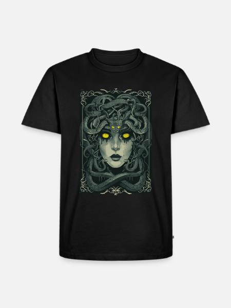 Meduse Tarot - Männer Premium Bio T-Shirt - Schwarz