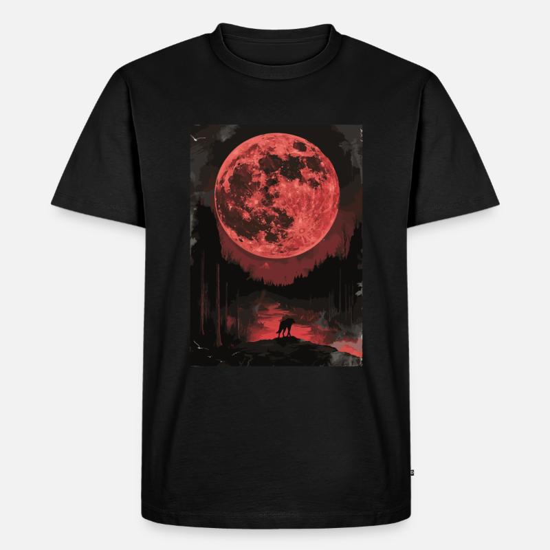 Der Blutmond Tarot - Männer Premium Bio T-Shirt - Schwarz