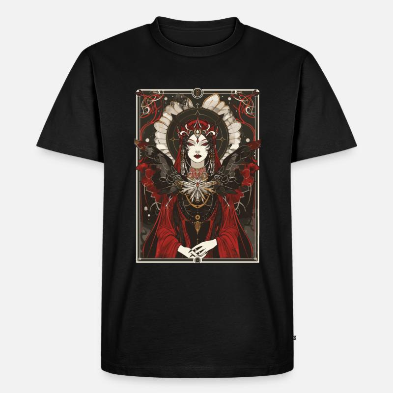 Die Kaiserin Tarot - Männer Premium Bio T-Shirt - Schwarz