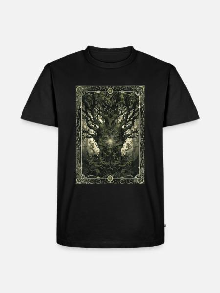 Der Zauberwald Tarot - Männer Premium Bio T-Shirt - Schwarz