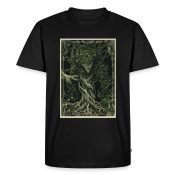 Le Tarot du Gardien de la Forêt - T-shirt Premium bio Homme - noir - Devant - Nico (187cm)