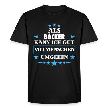 As bakers, they bypass fellow human beings. - Men's Premium Organic T-Shirt - black - Front - Nico (187cm)