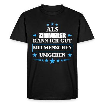 comme charpentiers. - T-shirt Premium bio Homme - noir - Devant - Nico (187cm)
