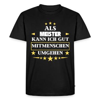 Dealing with other people like a master. - Men's Premium Organic T-Shirt - black - Front - Nico (187cm)