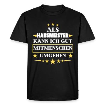 Dealing with other people as a caretaker. - Men's Premium Organic T-Shirt - black - Front - Nico (187cm)