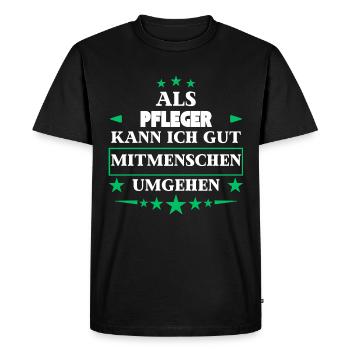 Dealing with other people as a caregiver. - Men's Premium Organic T-Shirt - black - Front - Nico (187cm)