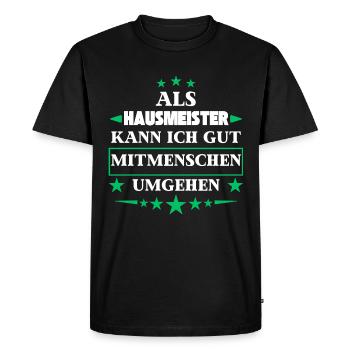 Dealing with other people as a caretaker. - Men's Premium Organic T-Shirt - black - Front - Nico (187cm)