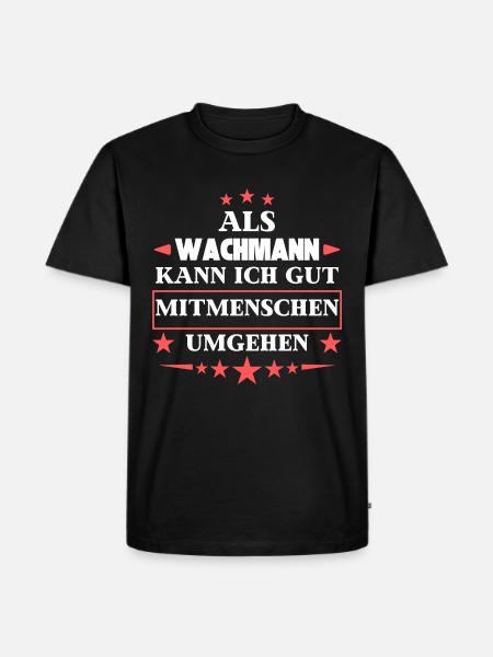 as a security guard. - Men's Premium Organic T-Shirt - black