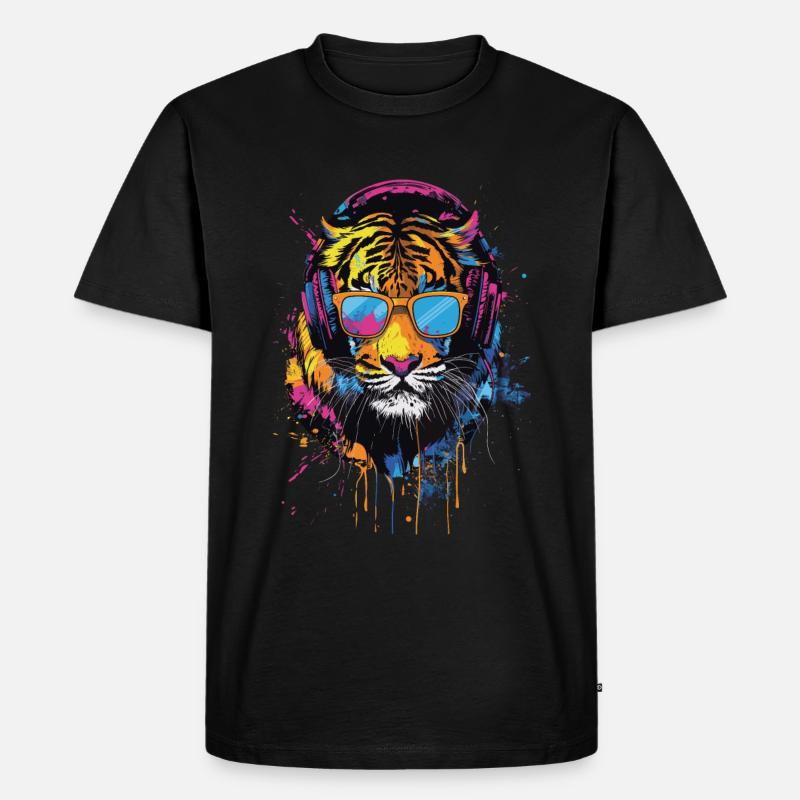 Tiger - Männer Premium Bio T-Shirt - Schwarz