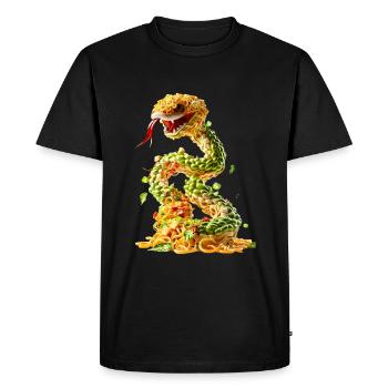 Nouilles serpent - T-shirt Premium bio Homme - noir - Devant - Nico (187cm)