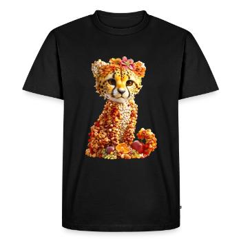 Muesli guépard - T-shirt Premium bio Homme - noir - Devant - Nico (187cm)