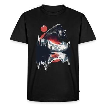 Gorille - T-shirt Premium bio Homme - noir - Devant - Nico (187cm)