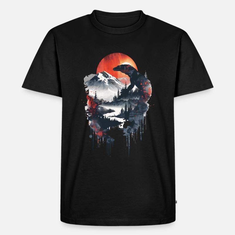 Komodo Dragon - Männer Premium Bio T-Shirt - Schwarz