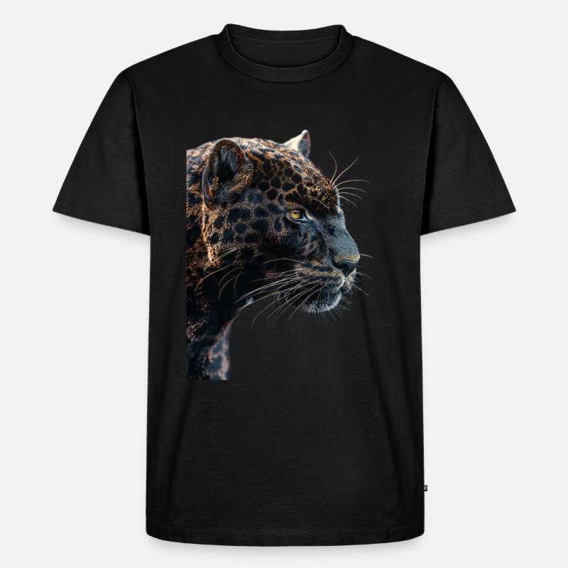 Panther - Männer Premium Bio T-Shirt - Schwarz