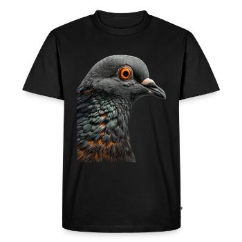 Colombe - T-shirt Premium bio Homme - noir - Devant - Nico (187cm)