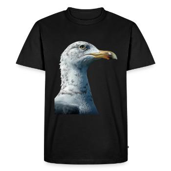 Mouette - T-shirt Premium bio Homme - noir - Devant - Nico (187cm)