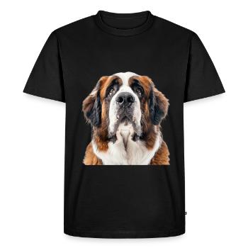 Saint Bernard - Men's Premium Organic T-Shirt - black - Front - Nico (187cm)