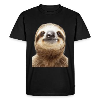 Sloth - Men's Premium Organic T-Shirt - black - Front - Nico (187cm)
