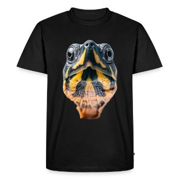 Tortue - T-shirt Premium bio Homme - noir - Devant - Nico (187cm)