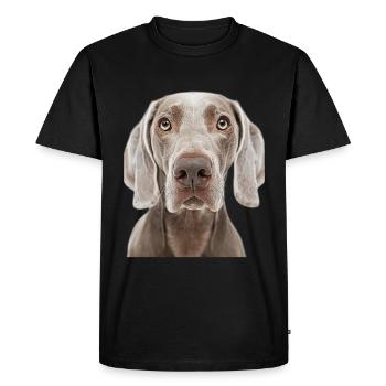 Weimaraner - T-shirt Premium bio Homme - noir - Devant - Nico (187cm)