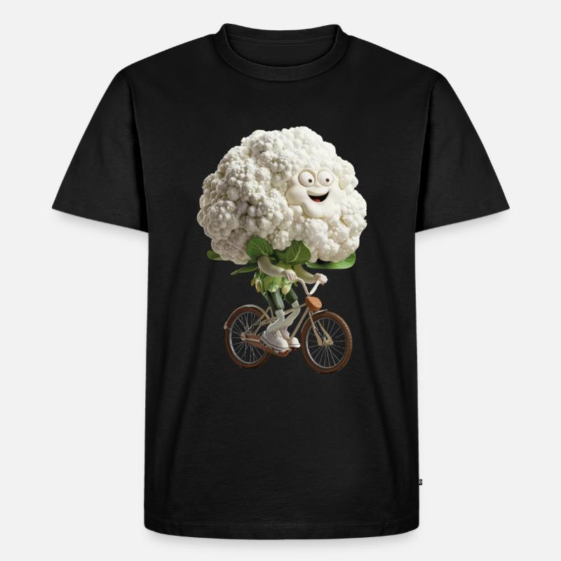 Blumenkohl - Männer Premium Bio T-Shirt - Schwarz