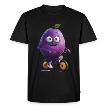 Plum Bike - Men's Premium Organic T-Shirt - black - Front - Nico (187cm)