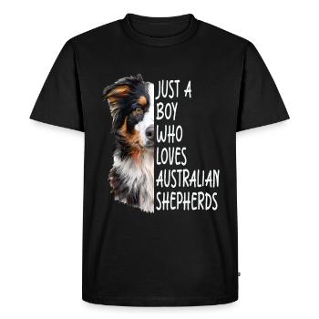 Berger australien - T-shirt Premium bio Homme - noir - Devant - Nico (187cm)