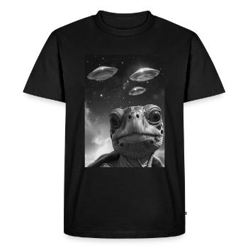 OVNI Selfie Tortue - T-shirt Premium bio Homme - noir - Devant - Nico (187cm)
